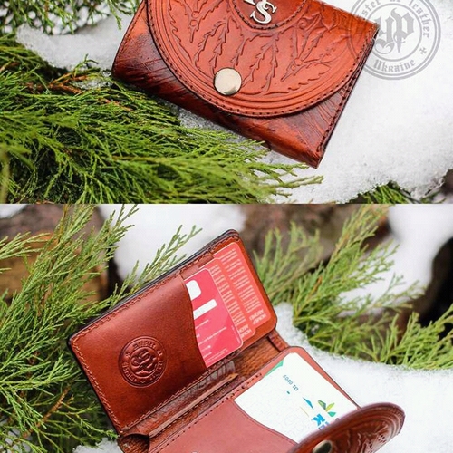 Шкіряний гаманець ручної роботи