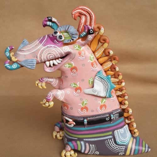 Дракончик персиковий в штанцях